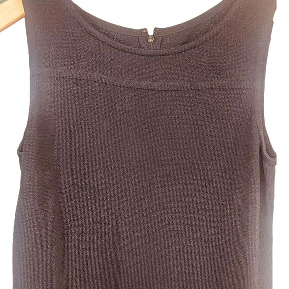 St. John Collection Textured Stretch Knit Sleeveless Dress - Picture 2 of 12